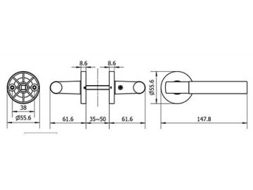 MG1613 Mortise Lever Lock