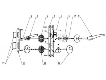 MG1623 Mortise Lever Lock