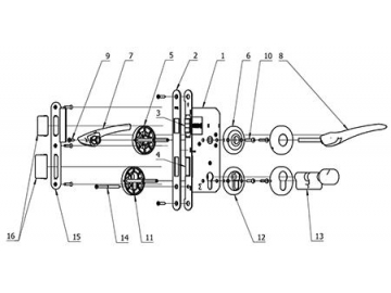 MG1624 Mortise Lever Lock