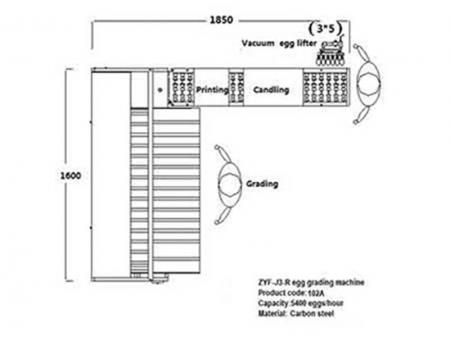 102A Egg Grader (5400 EGGS/HOUR)
