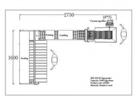 102BS Egg Grader (5,400 EGGS/HOUR)