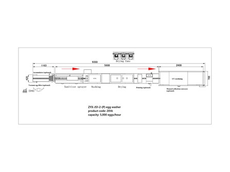 201A  Egg Washer (5,000 EGGS/HOUR)