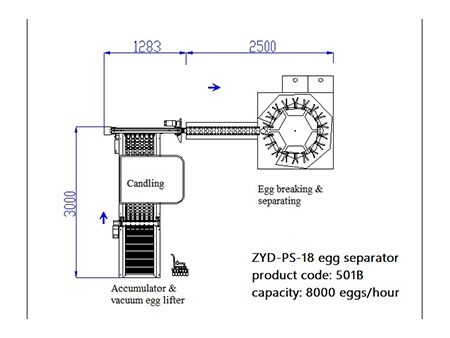 501B Egg Breaking and Separating Machine (8000 EGGS/HOUR)