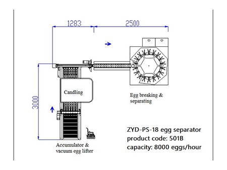 501B Egg Breaking and Separating Machine (8,000 EGGS/HOUR)