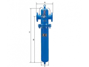 Flanged Compressed Air Filters, Grade XF9 Filteration