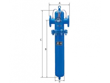 Flanged Compressed Air Filters, Grade XF5 Filteration