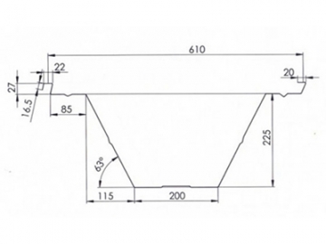 BH-1000-610 Arched Roof Sheet Forming Machine