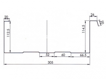 BH-600-305 Arch Sheet Roll Forming Machine