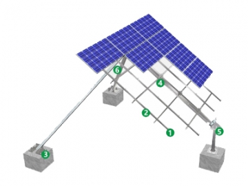 Smart Tilt Single Axis Tracking Solar PV Mounting System
