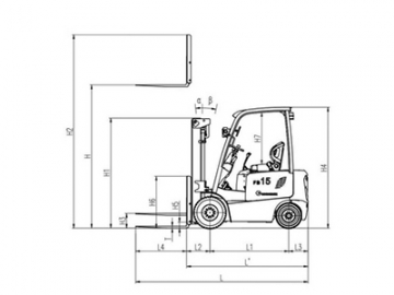 4-Wheel Electric Counterbalance Forklift