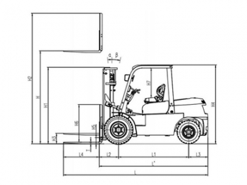 4.0-5.0t Diesel Forklifts/LPG Forklift