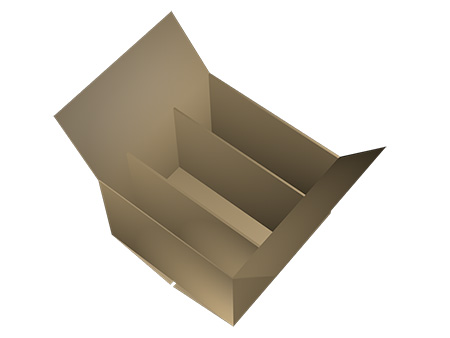 Slotted container and corrugated packaging box
