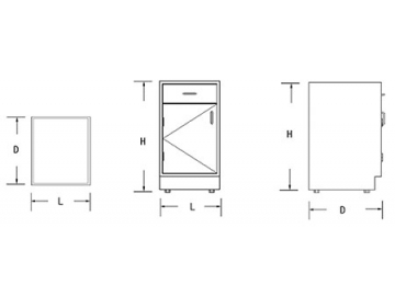 Laboratory Base Cabinet (1 door, 1 drawer)