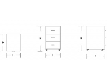 Laboratory Mobile Base Cabinet