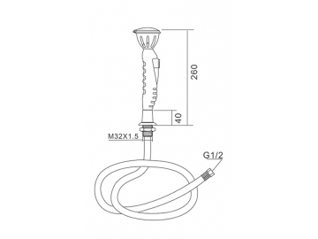 Single Head Eyewash Drench Hose