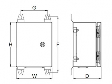 Mild Steel Enclosure, Wall Mount Electrical Enclosure, Concealed Hinge