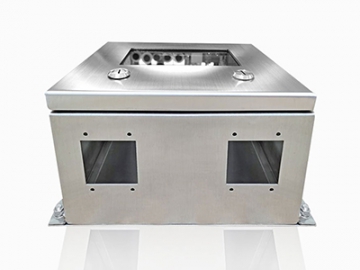 Flanged Mechanical Equipment Instrument Box with Perspective Window, Stainless Steel 316 Outdoor
