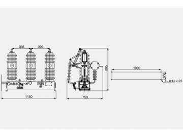Outdoor Vacuum Circuit Breaker, ZW43-12/24F