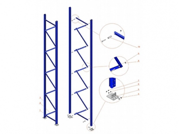 Australian Standard Pallet Rack (3 Inch Pitch)