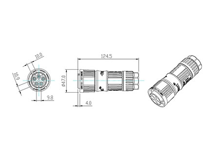 BC02 Circular Connectors (Five-Pin)