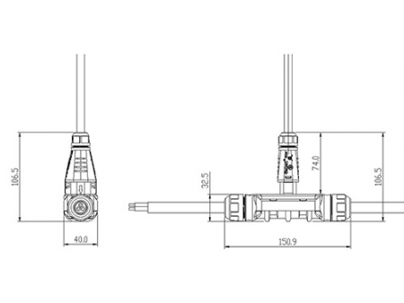 BC05 Three-pin Circular Connectors (for Micro Inverter)