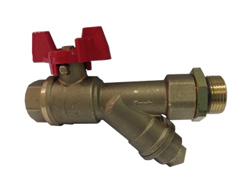 Brass Y Strainer/Ball Valve Combination