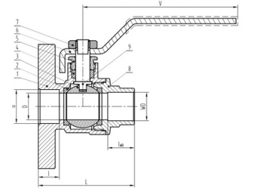 Full Port Ball Valve with Isolation Flange