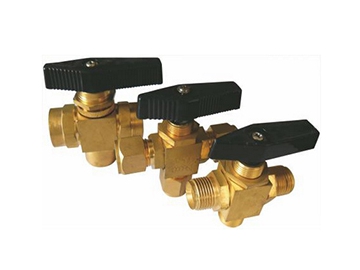 3-Way Panel Mount Brass Ball Valve