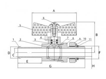 Hydraulic Tank Drain Valve, Stainless Steel Body