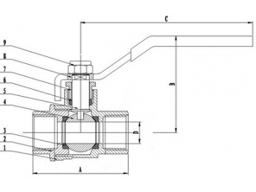 Lead Free, 2-Piece Full Port Brass Ball Valve - NSF, UL, CSA approved