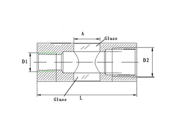 Square Fused Sight Glass