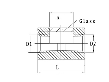 Square Fused Sight Glass