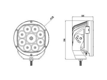 7” Driving Light, UT-D0902