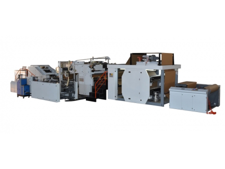 Twisted Handles Block Bottom Bag Making Machine with Inline Printing