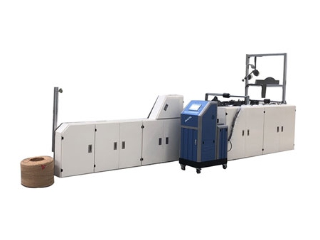 Twisted Handles Block Bottom Bag Making Machine with Inline Printing