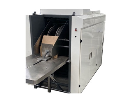 Die-cut Handles Block Bottom Bag Making Machine