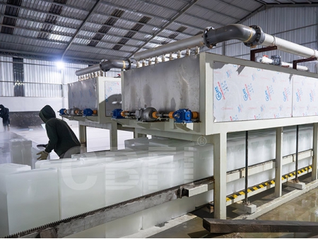 2 x 15-ton Direct Cooling Block Ice Machines on Bangka Island