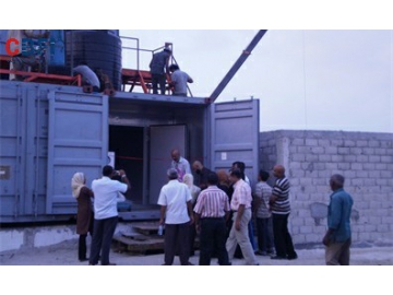 Maldives--Containerized plate ice machine and ice storage