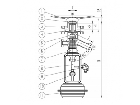 Glass Lined Bottom Outlet Valve, Automatic Drain