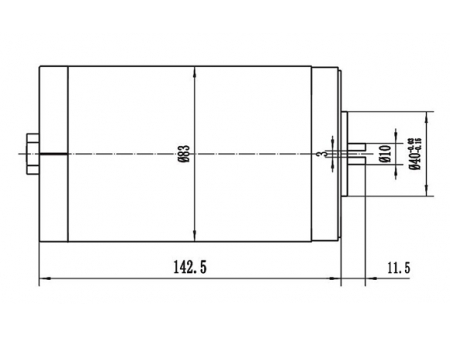 250-500W Drive Motor, PMDC Brushed Motor ZD083B1