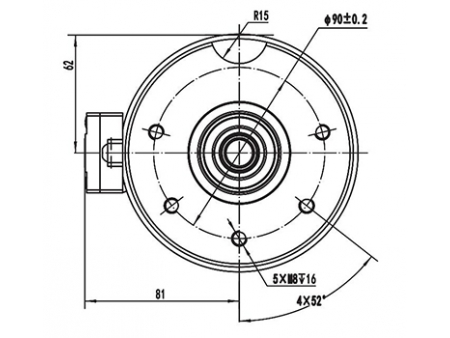 750W Horizontal Travel Drive Motor, PMDC Brushed Motor ZD125B2