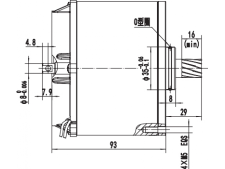 550W Horizontal Travel Drive Motor, PMDC Brushed Motor ZD109A3