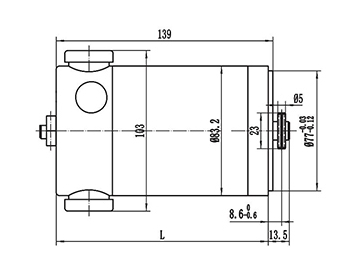 250-500W Drive Motor, PMDC Brushed Motor ZD083A1