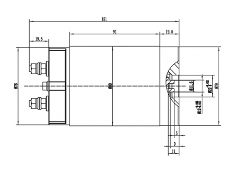 500W Lifting Motor, PMDC Brushed Motor ZD080A2