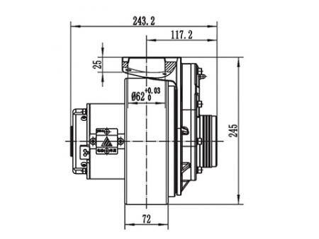 750W Drive Motor Assembly ZD125B2-JY06