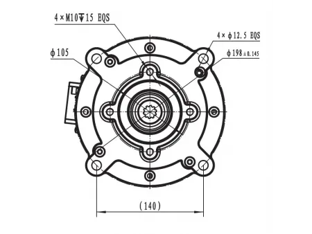 11000W Lifting Drive Motor, PMDC Brushless Motor TR155BL