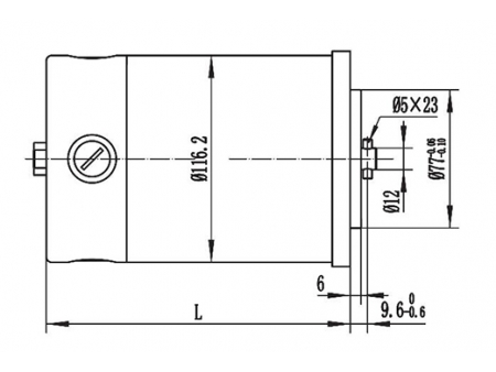 400-800W Drive Motor, PMDC Brushed Motor ZD116A1