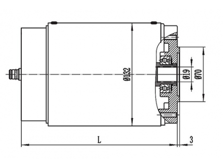 1500W Drive Motor, PMDC Brushed Motor ZD132A1