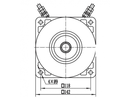 2000W Drive Motor, PMDC Brushed Motor ZD142A1