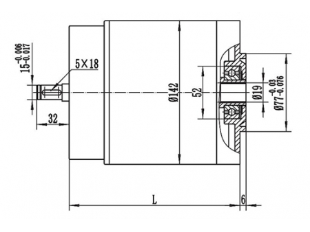 2000W Drive Motor, PMDC Brushed Motor ZD142A1